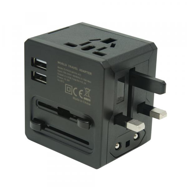 KAVY World Travel Adapter with 2.1A Dual USB