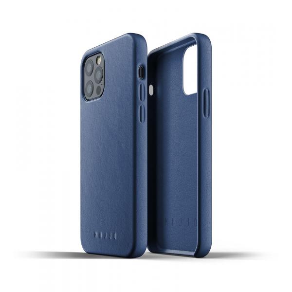 Mujjo Full Leather Case for iPhone 12/12 Pro (Blue)