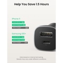 UGREEN Dual Car Charger Aluminum 18W PD (Space Gray)