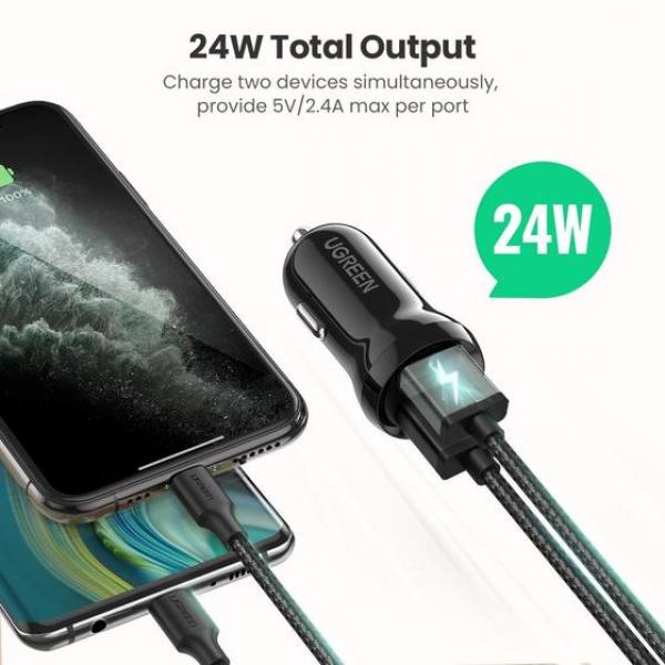 UGREEN Dual USB Car Mini Charger