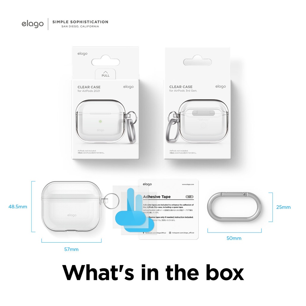 Elago Hang Case for AirPods 3 (Clear)