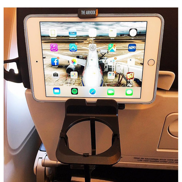 The Airhook Air Travel Cup and Device Holder (Sky Blue)