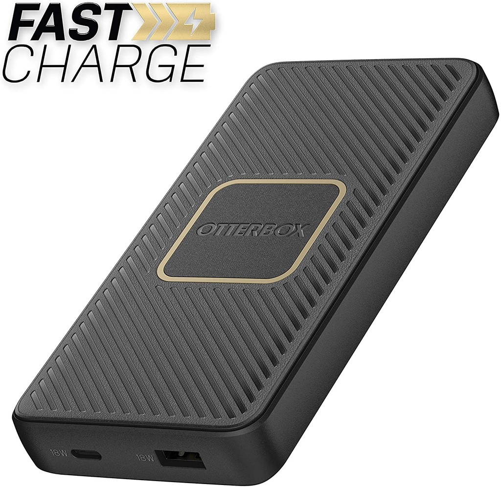 OtterBox Power Bank 10K MAH USB A&C 18W USB-PD + Wireless 10W (Black)