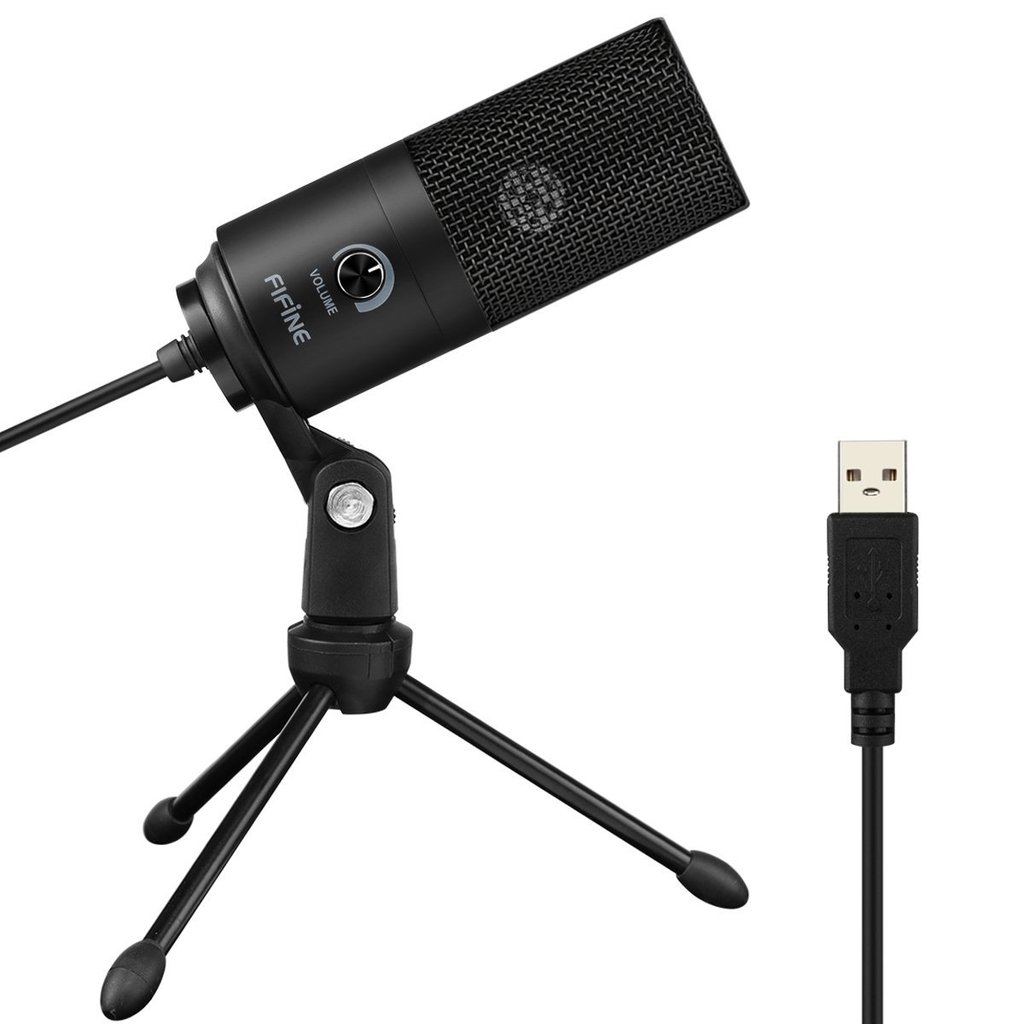 FIFINE USB Microphone with Volume Dial for Streaming, Vocal Recording, Podcasting