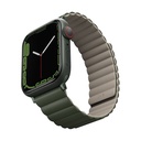 UNIQ Revix Reversible Magnetic for Apple Watch Strap 42/44/45mm Pine (Green/Taupe)
