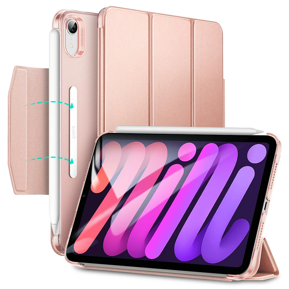 ESR Ascend Trifold with Clasp Cover for iPad Mini 2021 (Rose Gold)