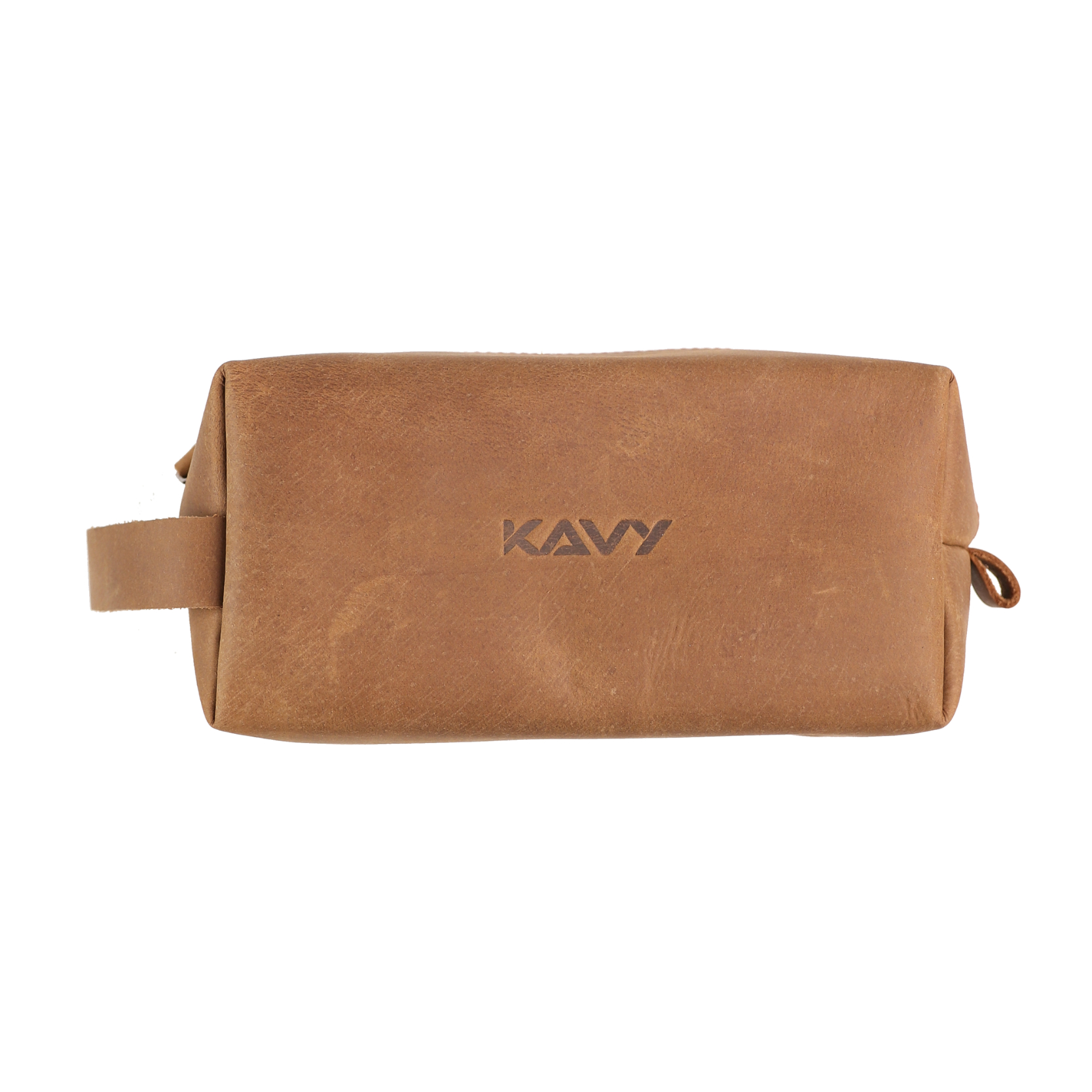 [EV1904-BRN] Kavy Leather Pouch Bag (Brown)