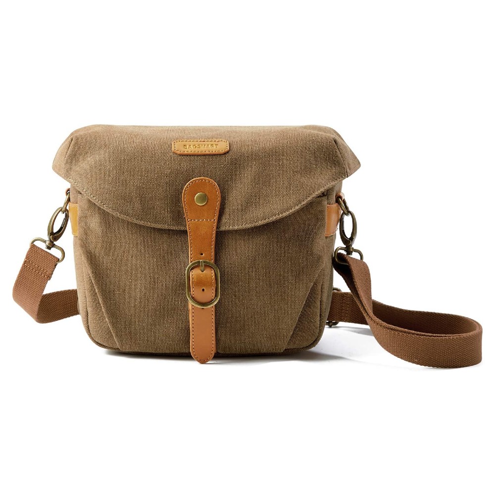 Bagsmart Canvas Shoulder Messenger Bag (Brown)