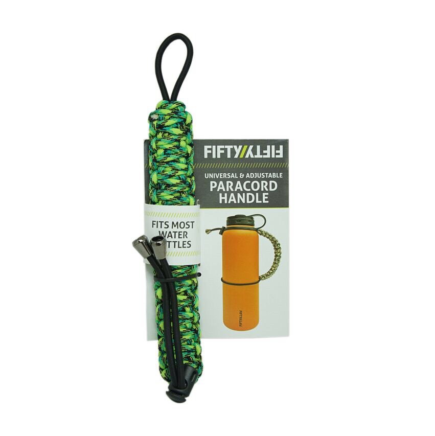 [A34002AS0-GR] Fifty Fifty Paracord Handle for Bottles OUTDOOR (Green)