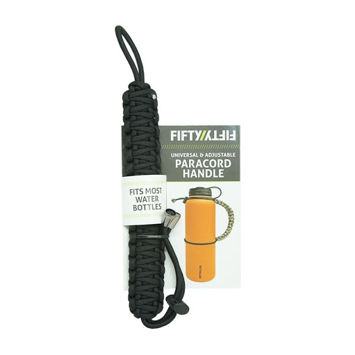 Fifty Fifty Paracord Handle for Bottles OUTDOOR (Black)