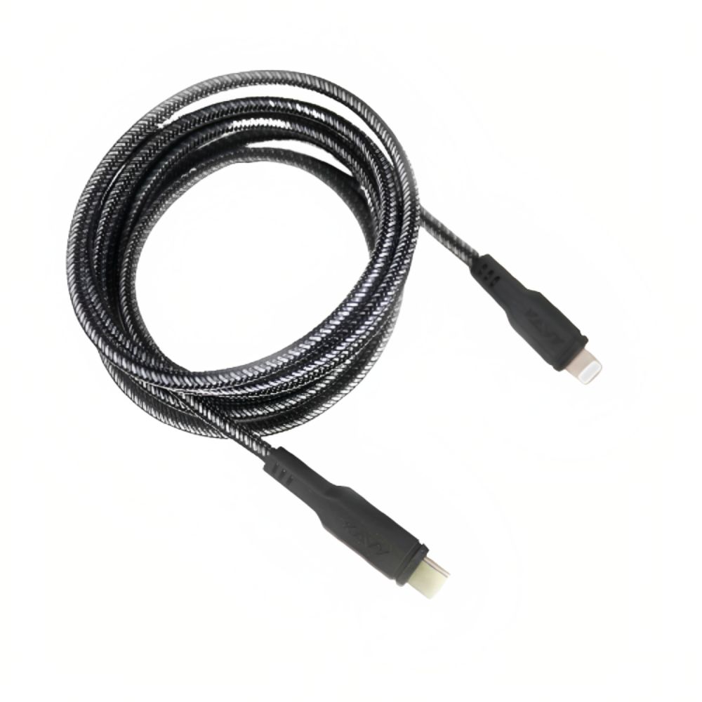 Kavy Woven 3A Lightning to Type-C Cable 2m