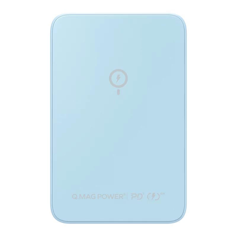 [IP109B] Momax Magnetic Wireless Powerbank with Stand 5000mAh (Blue)