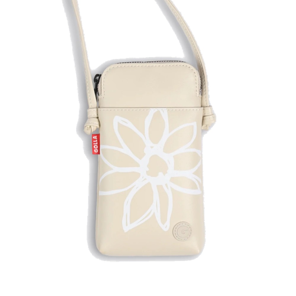 [G2568] Golla Mini Phone Bag (Beige Flower)