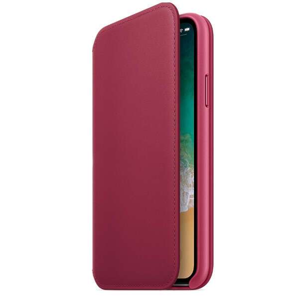 Apple Leather Folio iPhone X (Berry) - EOL