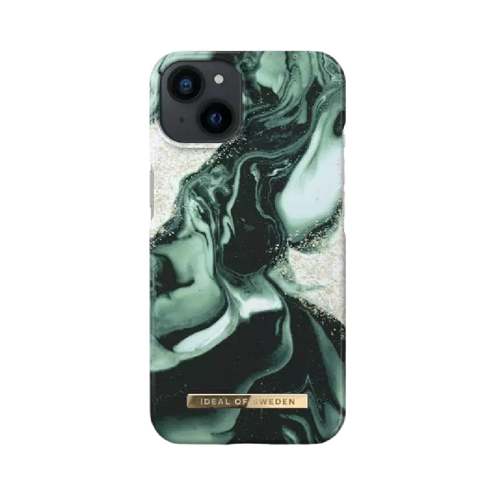 Ideal of Sweden Fashion Case iPhone 14 (Golden Olive Marble)