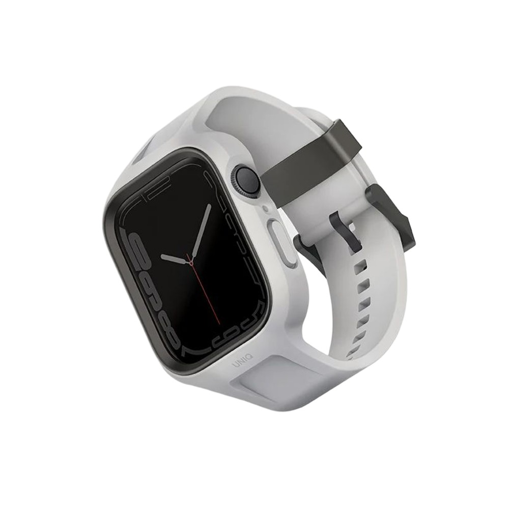 UNIQ Monos 2-in-1 Apple Watch Strap with Hybrid Case 45/44mm (Chalk Grey)