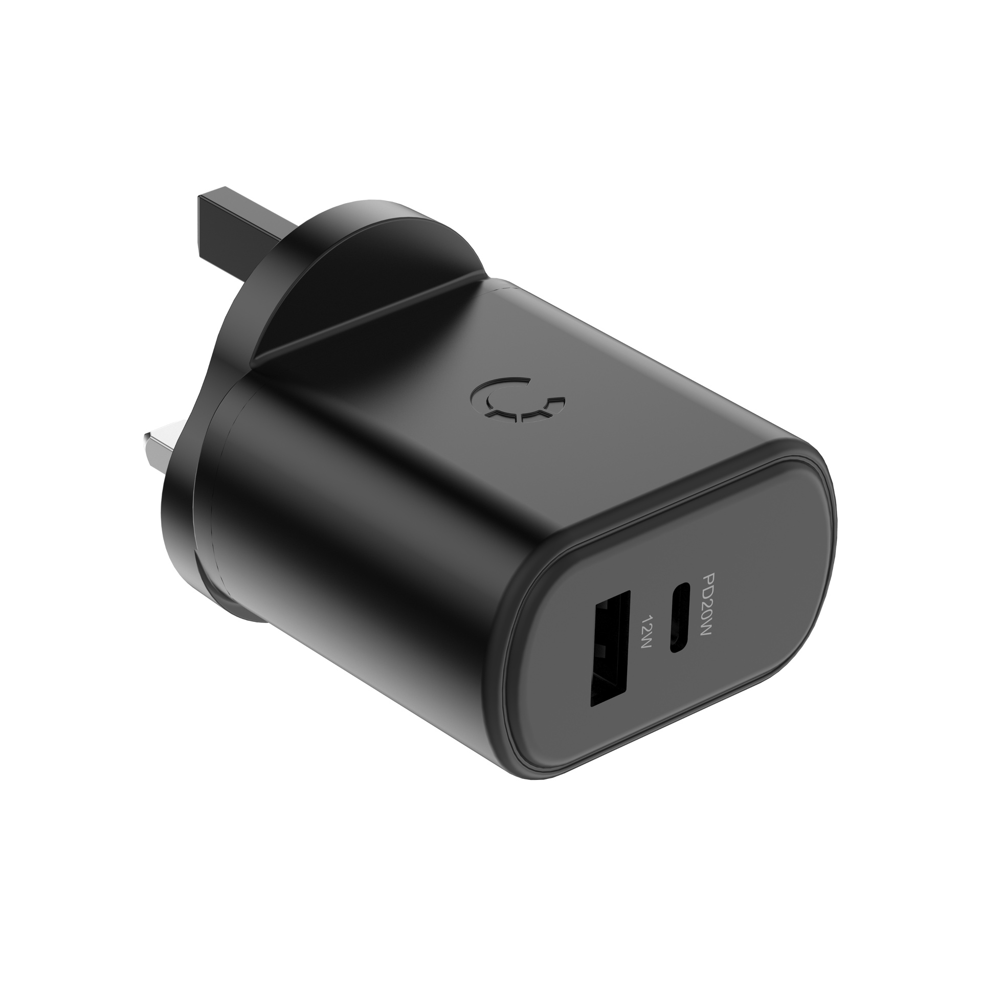 [CY3623POFLW] Cygnett 32W USB-C PD Dual Port Wall Charger UK (Black)