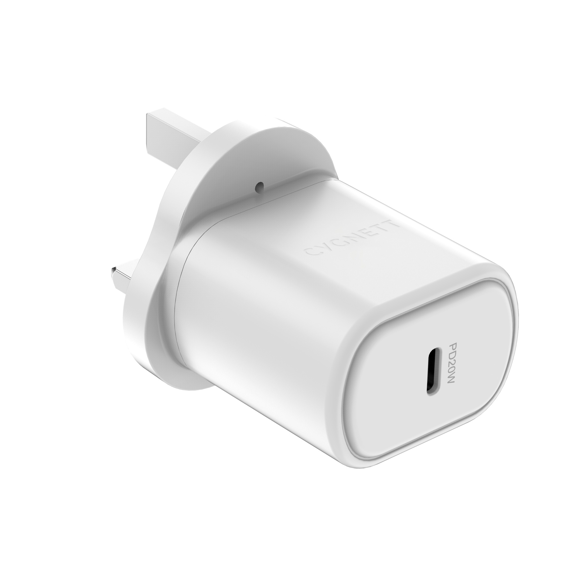 [CY3620PDWCH] Cygnett 20W USB-C PD Wall Charger UK (White)