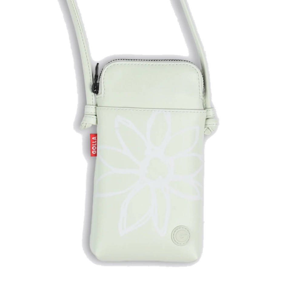 [G2569] Golla Mini Phone Bag (Mint Flower)