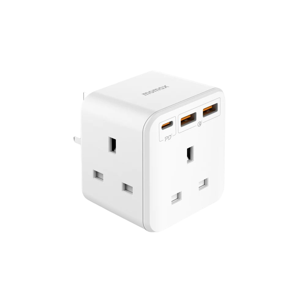 [US8UKW] Momax ONEPLUG PD20W 2A1C 3outlet strip (White)