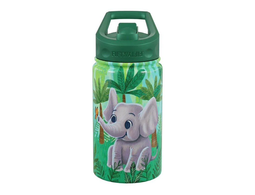 Fifty Fifty Kids Bottle with Straw Lid 350ML (Elephant)
