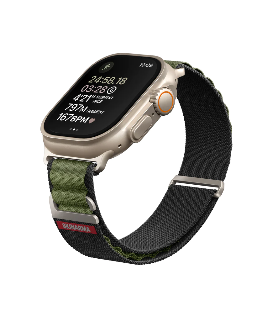 [SK-KOBU49-GREEN] SkinArma Kobu Nylon Strap for Apple Watch Ultra 49mm (Green)