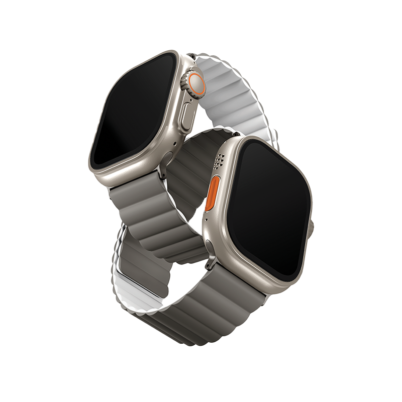 UNIQ Revix Reversible Magnetic for Apple Watch Strap 49/45/44/42mm (Ash Grey/Dove White)