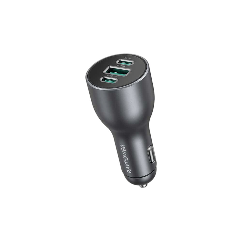 RAVPower 3-Port Car Charger 100w (Gray)