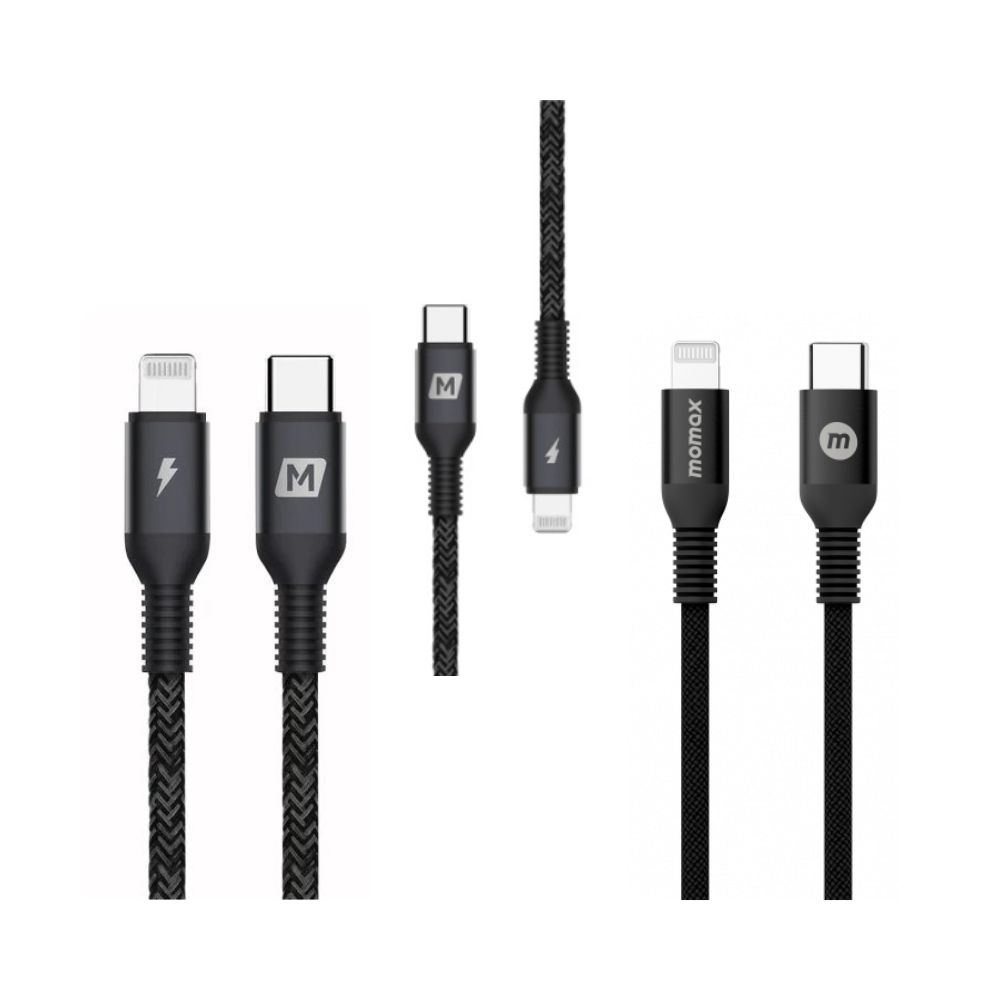 Momax Type-c to lightning cables - 3 lengths (3 Pack)