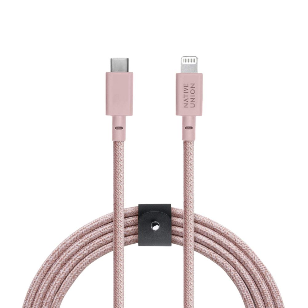 Native Union Belt Cable XL USB-C to Lightning 3m (Rose)