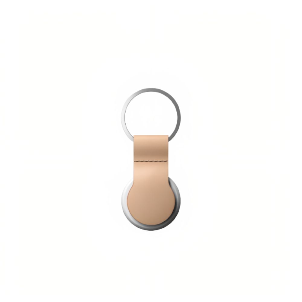Nomad Leather Loop AirTag Keyring (Natural/Horween)