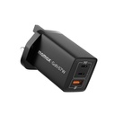 Momax ONEPLUG 67W 3-Port GaN Charger (Black)
