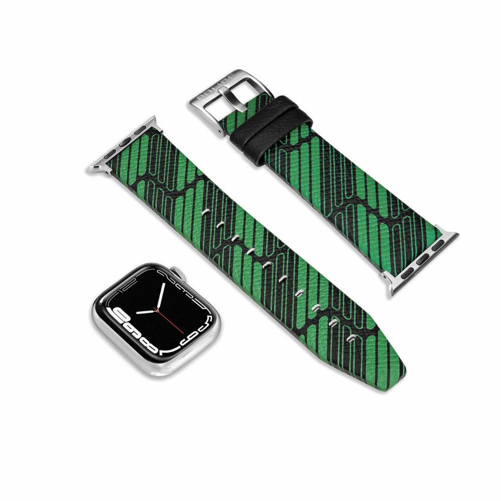 Police Mono Leather Strap for Smart Watch 42/44/45/49mm (Green)