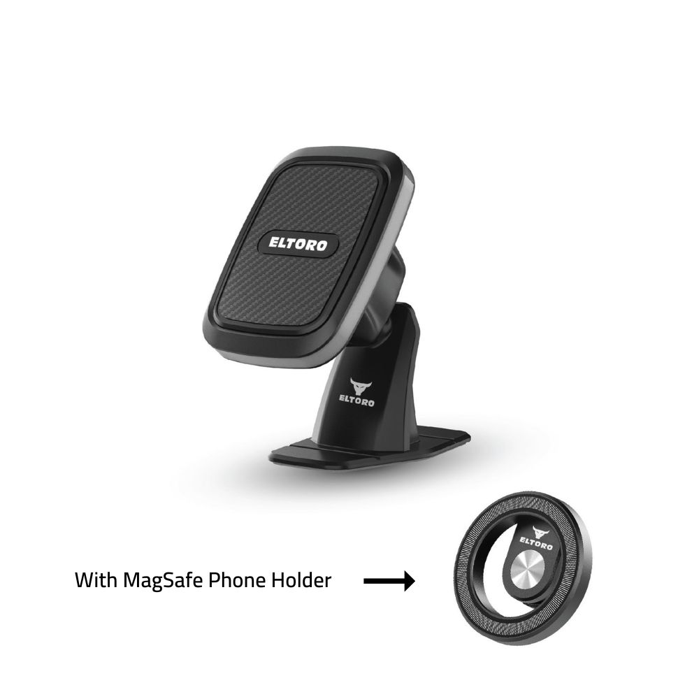 Eltoro Magnetic Dashboard Mount + MagSafe Phone Holder - Black