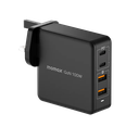 Momax ONE PLUG 100W 4-Port GaN Charger (AU/EU/UK) (Black)