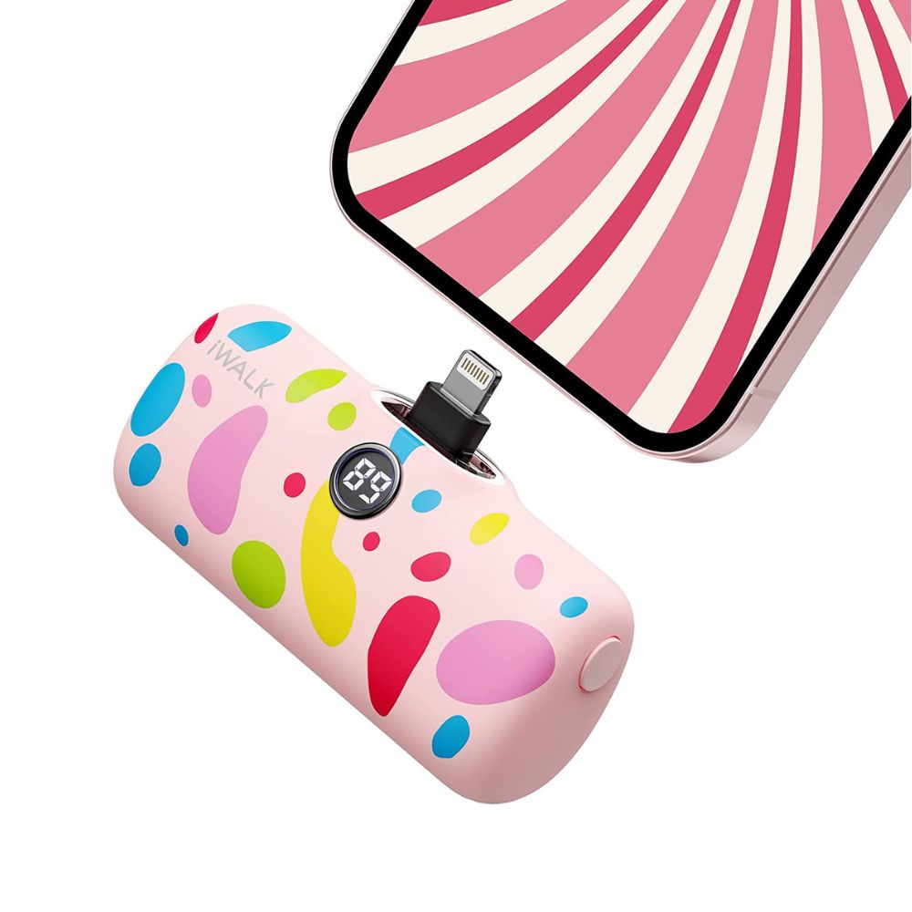 iWalk Linkme Pro Fast Charge Pocket Battery Lightning 4800 mAh (Pink Bubble)