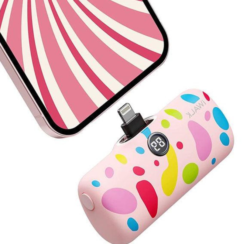 iWalk Linkme Pro Fast Charge Pocket Battery Lightning 4800 mAh (Pink Bubble)