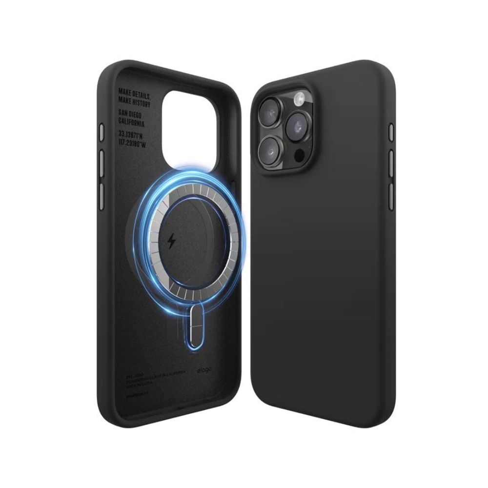 Elago Silicone Magsafe Case iPhone 15 Pro Max (Black)