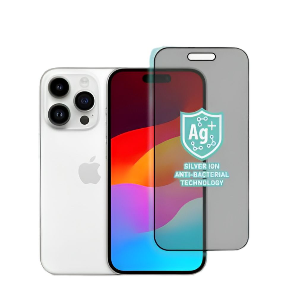 توري حماية شاشة للخصوصية مضادة للبكتيريا آيفون 15 برو 