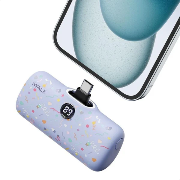 iWalk Linkme Pro Fast Charge Pocket Battery USB-C 4800 mAh (Purple)