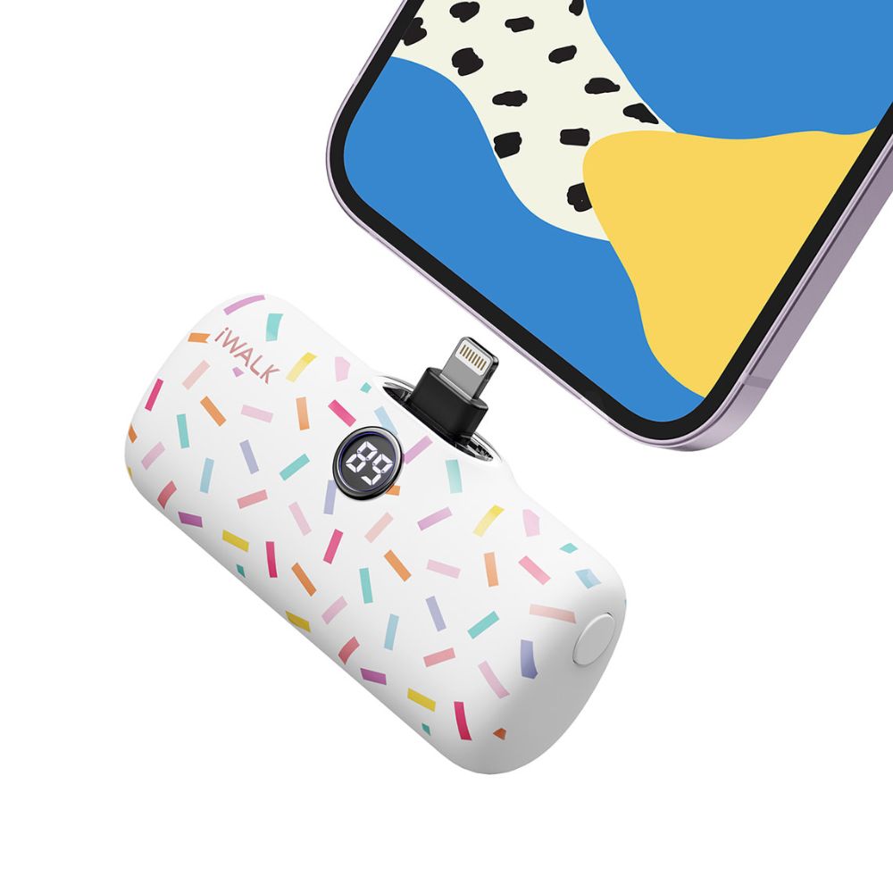 iWalk Linkme Pro Fast Charge Pocket Battery Lightning 4800 mAh (White Ribbon)