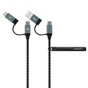 Momax Go Link 4 in 1 Type C to C Micro & USB Cable (Grey)