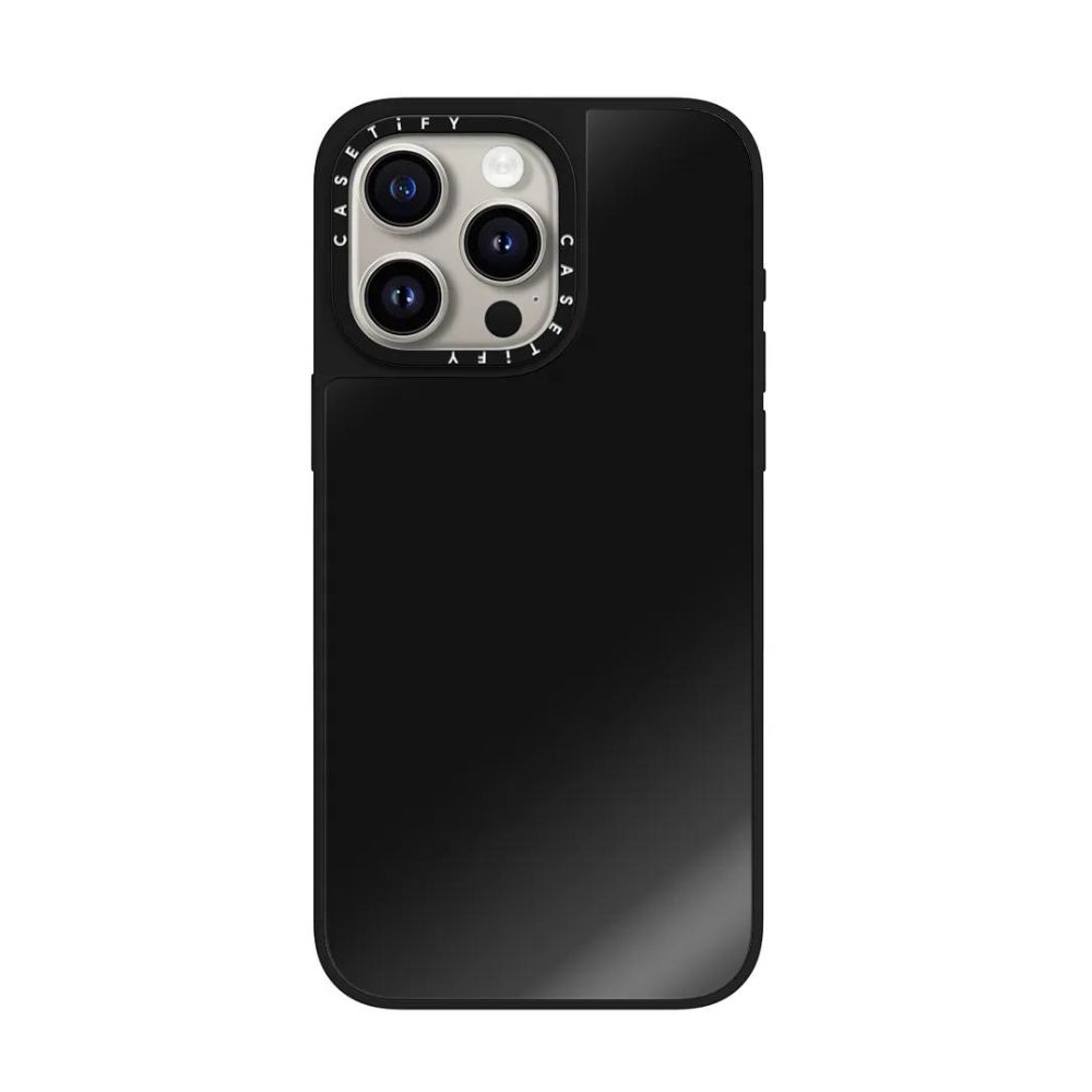 Casetify Magsafe Mirror Case for iPhone 15 Pro Max (Black w/ Black Bumper)