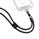 Casetify Leather Cord Phone Strap with Card (Jet Black)