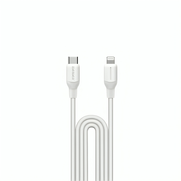Momax 1-Link USB-C To Lightning (1.2m / Support 35W) Silicon (White)