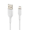 Belkin Premium Braided Cable USB A-Lightning 1M (White)