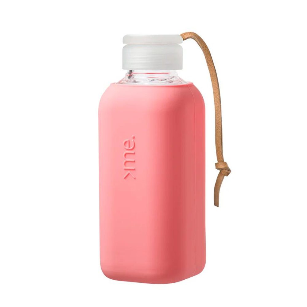 Squireme Y1 Glass Bottle with Silicone Sleeve 600ml (Cantaloupe)