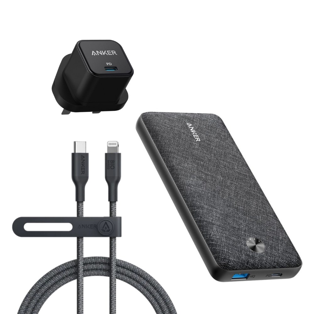 Anker Power up set (20W Cube Charger, Essential 20000 PD 20W, 0.9m Bio-Nylon Cable)