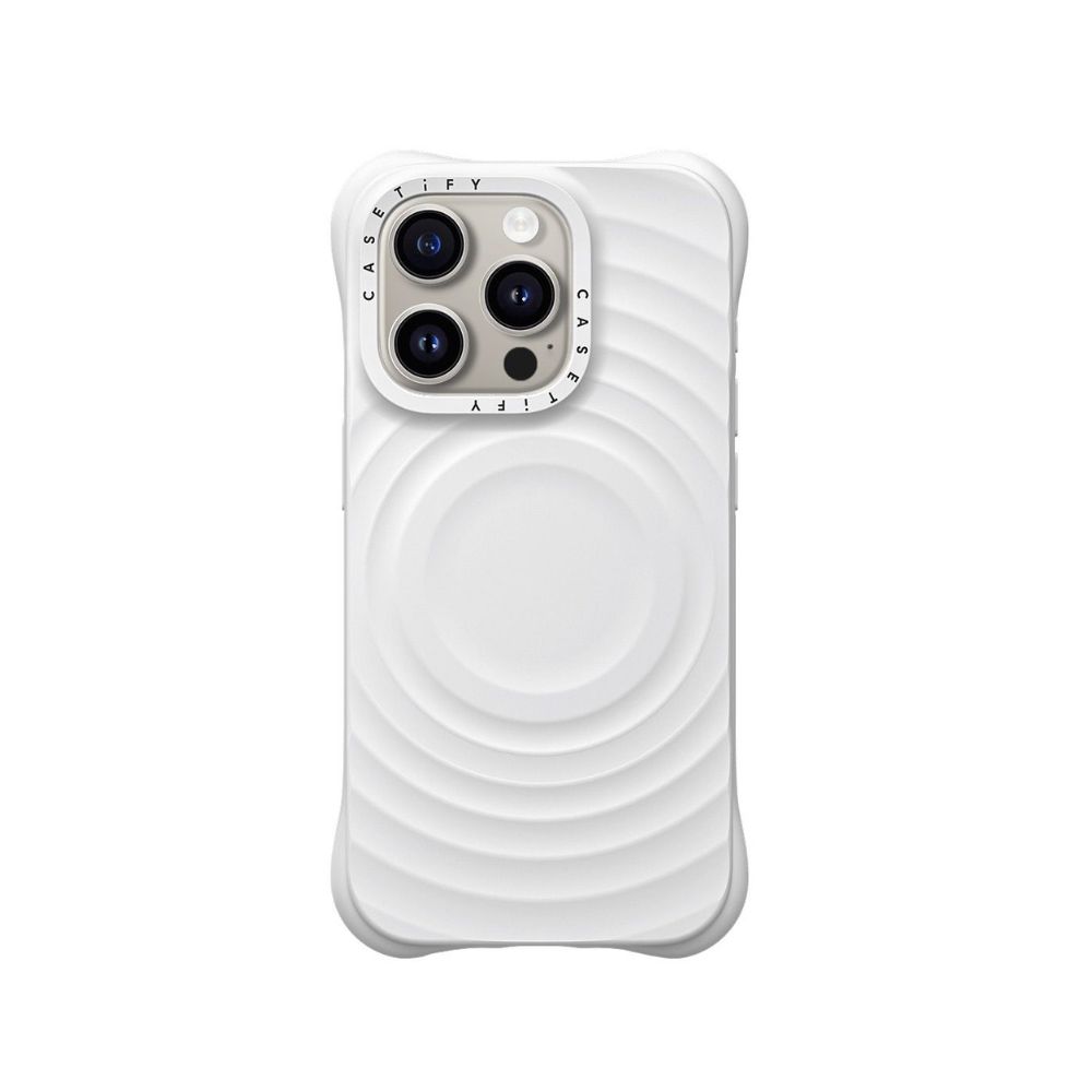 Casetify Ripple Case Magsafe for iPhone 15 Pro (White)