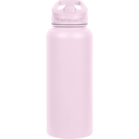 Fifty Fifty Vacuum Insulated Bottle Wide Mouth Straw Cap 1L (Cherry Blossom)